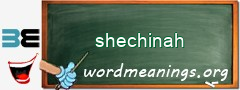 WordMeaning blackboard for shechinah